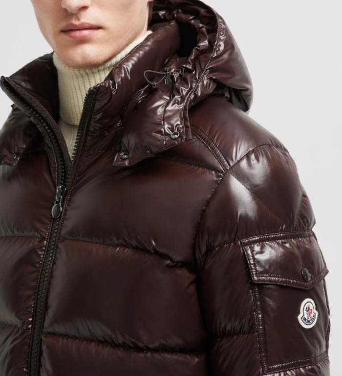 1:1 quality version Classic Shiny Arm Badge Short Hooded Down Jacket 8 colors 29465593