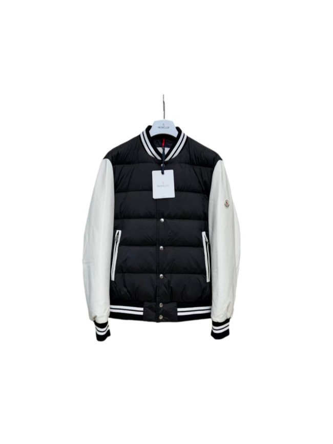 1:1 quality version Genius Block Leather Sleeve Badge Varsity Bomber Stand Collar Down Jacket 29468300