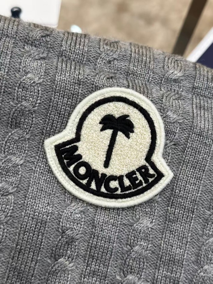 1:1 quality version Palm Angels Palm Tree Badge Knit Stand Collar Short Down Jacket 3 colors 29468393