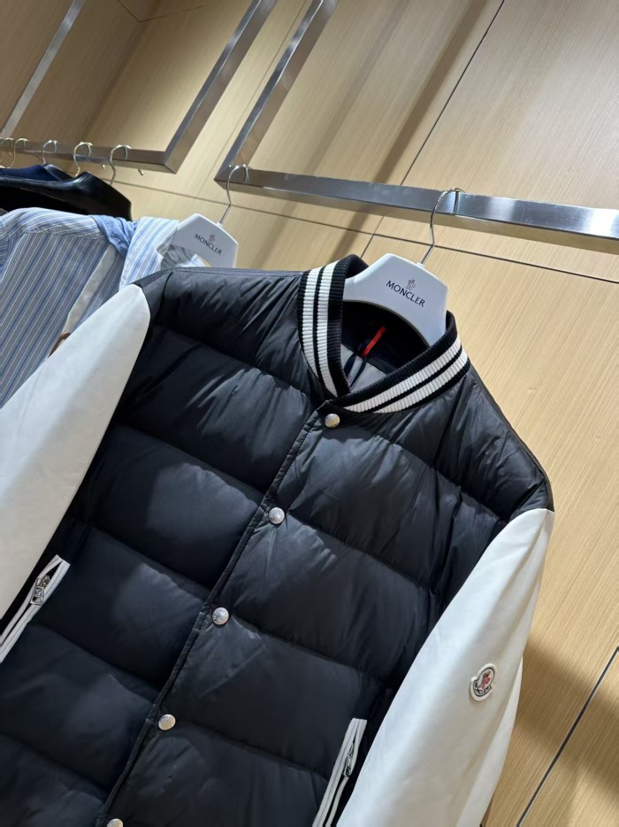 1:1 quality version Genius Block Leather Sleeve Badge Varsity Bomber Stand Collar Down Jacket 29468300