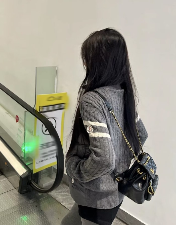 1:1 quality version Two Stripe Cable Knit Down Panel Hybrid Stand Collar Down Jacket 3 colors 29468422