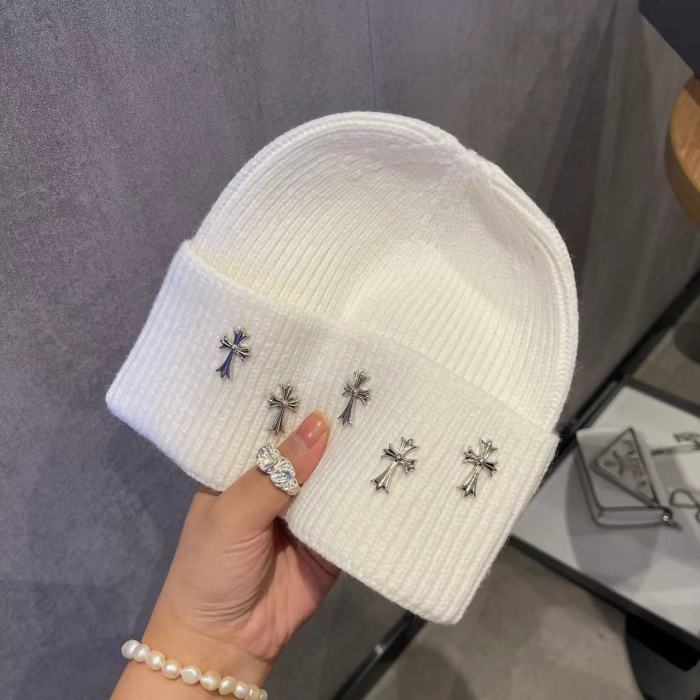 [50% Off]Five Metal Cross Knit beanie 10 colors 27004191
