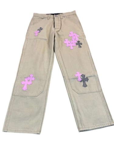 [50% Off]1:1 quality version Pink Checkered Khaki Pants 26947309