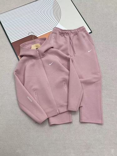 NOCTA Tech Fleece Solid Color Bonded Zip Pocket Hooded Sports Hoodie & Pants Set 2 colors 29482390