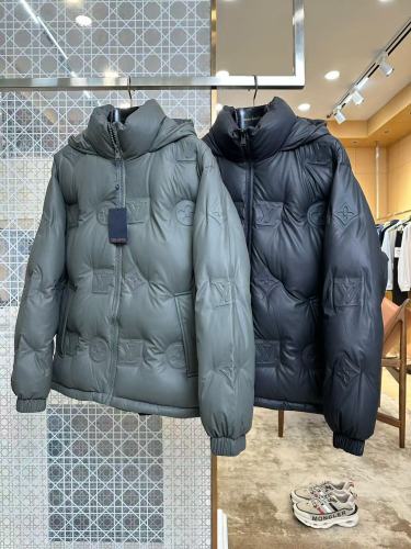 1:1 quality version Embossed Monogram Hooded Stand Collar Zip-Up Down Jacket 2 colors 29481556