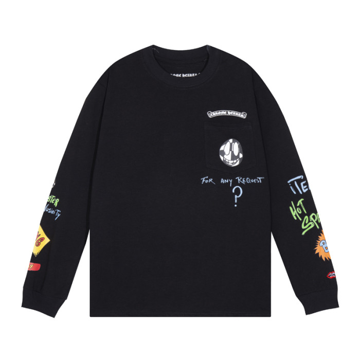 Colorful Letter Graffiti Long Sleeve T-Shirt 27243295