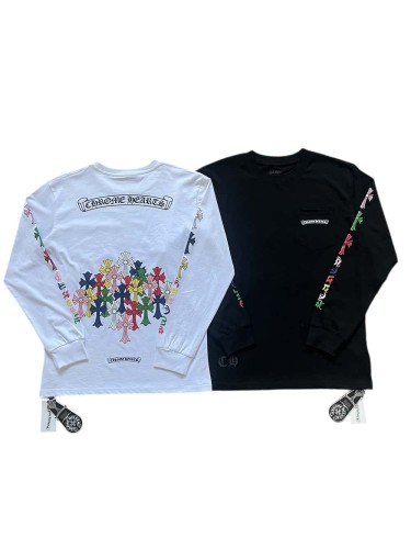 Back Colorful Cross Group Logo Print Long Sleeve T-Shirt 27118701