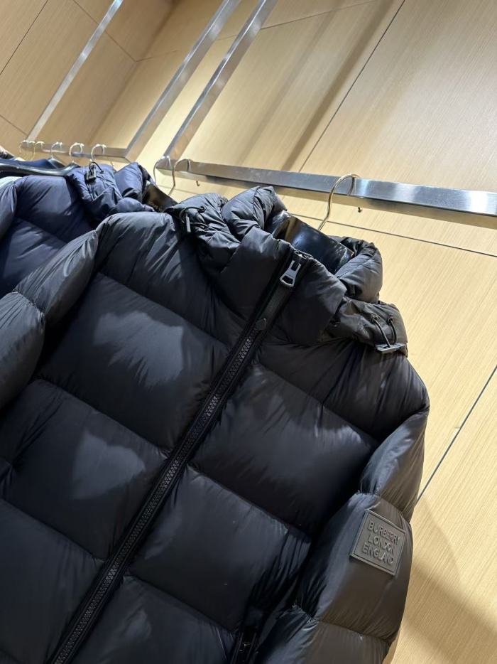 1:1 quality version Rubber Logo Patch Hooded Quilted Casual Zip-Up Down Jacket 3 colors 29481485