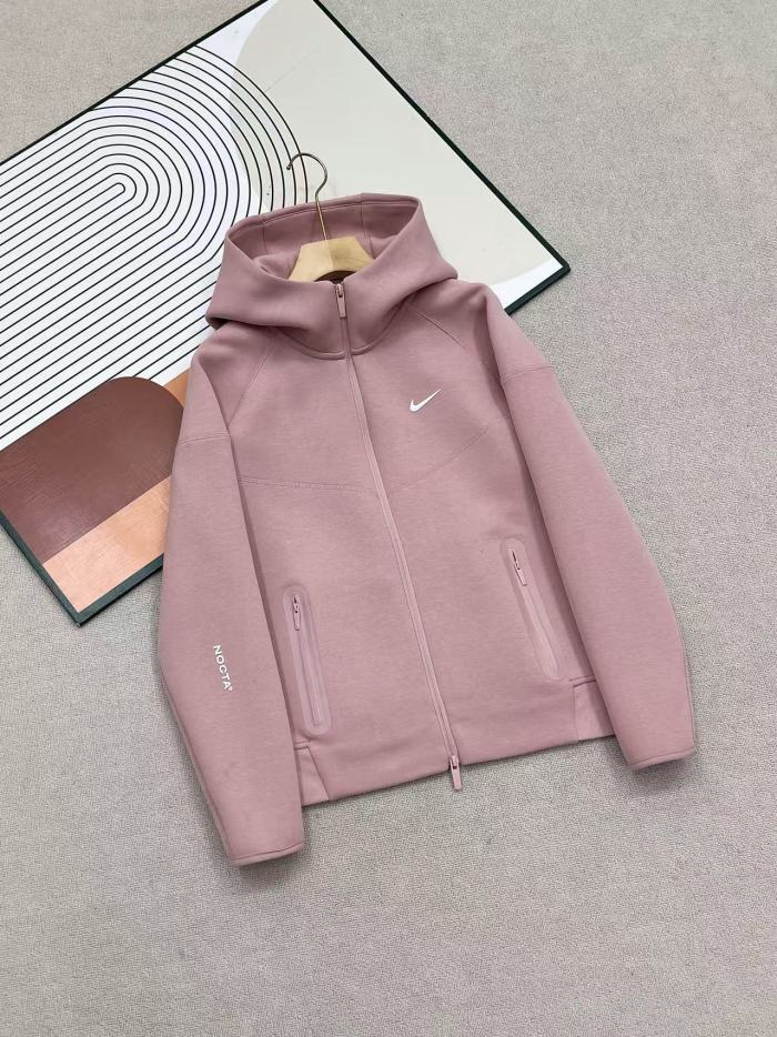 NOCTA Tech Fleece Solid Color Bonded Zip Pocket Hooded Sports Hoodie & Pants Set 2 colors 29482390