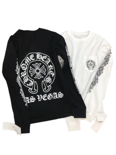 Los Angeles Sanskrit Alphabet Horseshoe Cross Print Long Sleeve T-Shirt 2 colors 27157876
