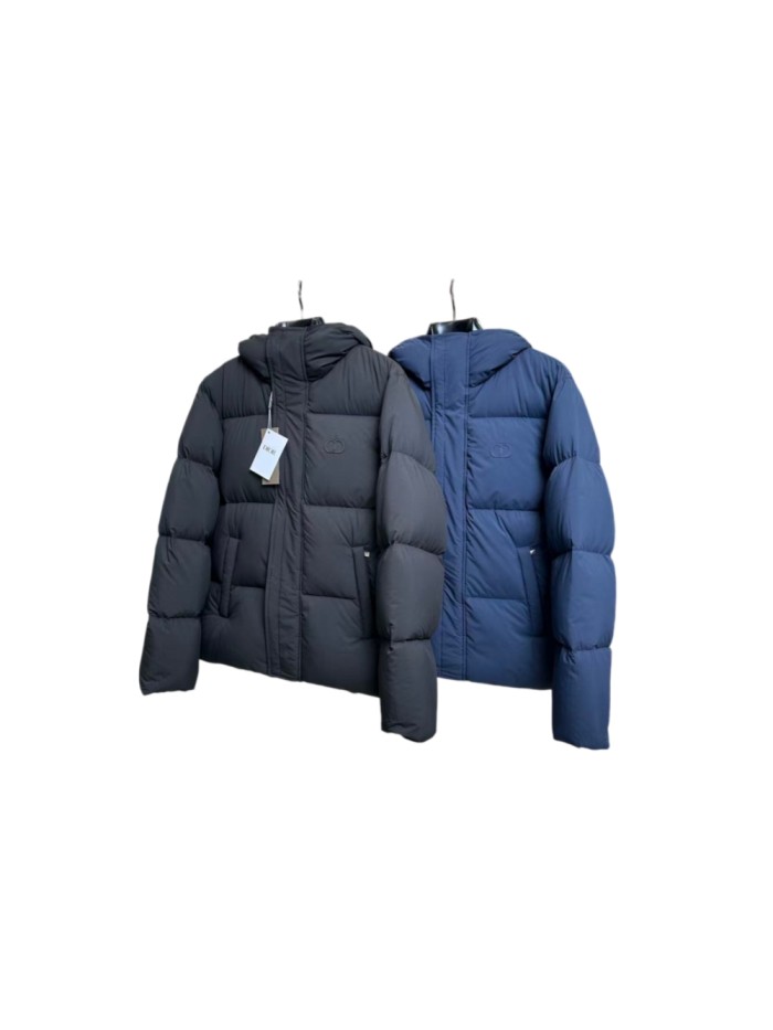 1:1 quality version CD Embroidered Logo Hooded Quilted Down Jacket 2 colors 29481998