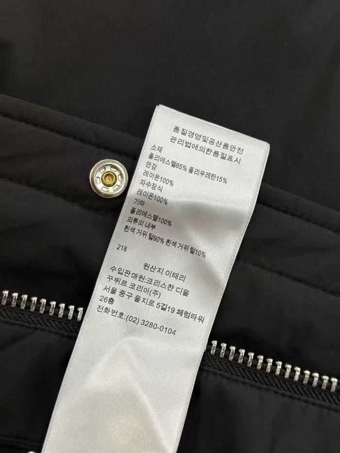 1:1 quality version CD Embroidered Logo Hooded Quilted Down Jacket 2 colors 29481998