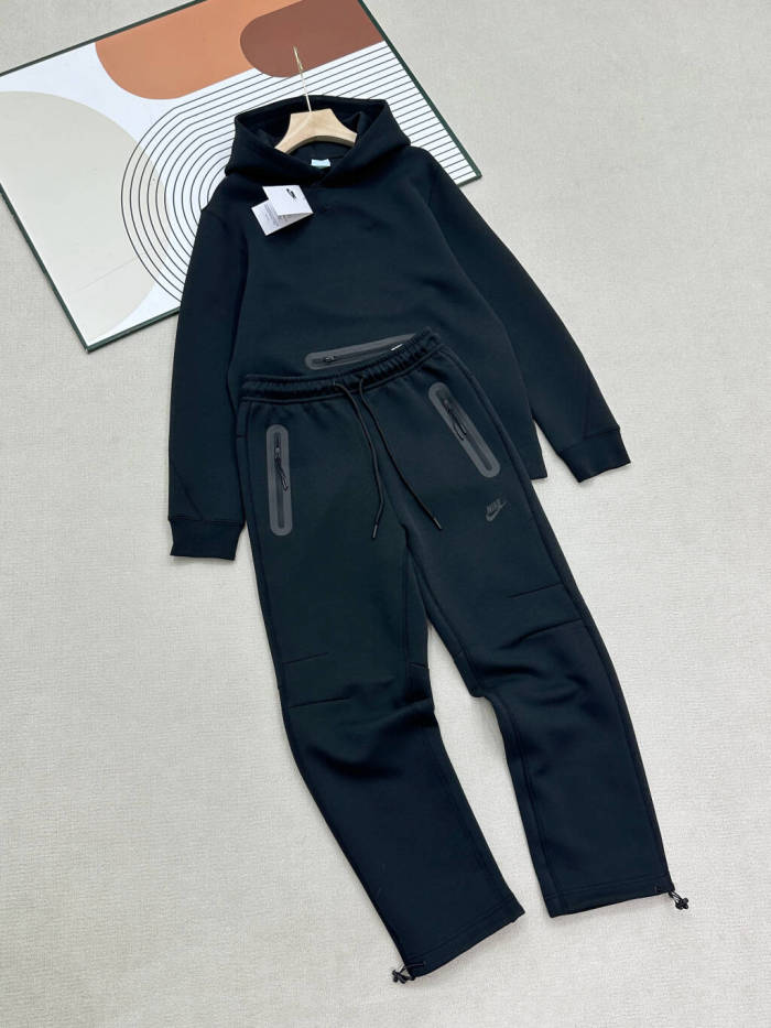 Tech Fleece Bonded Zip Pocket Hooded Sports Hoodie & Pants Set 2 colors 29482208