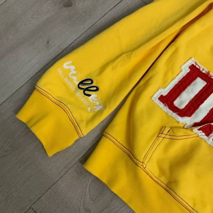 Vintage Sun and Moon Chenille Appliqué Letter Full-Zip Unisex Hoodie 3 colors 29489077