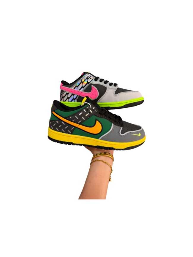 1:1 quality version Dunk Low What The Duck Oregon Ducks PE Mismatch Low Top Sneakers 29491609