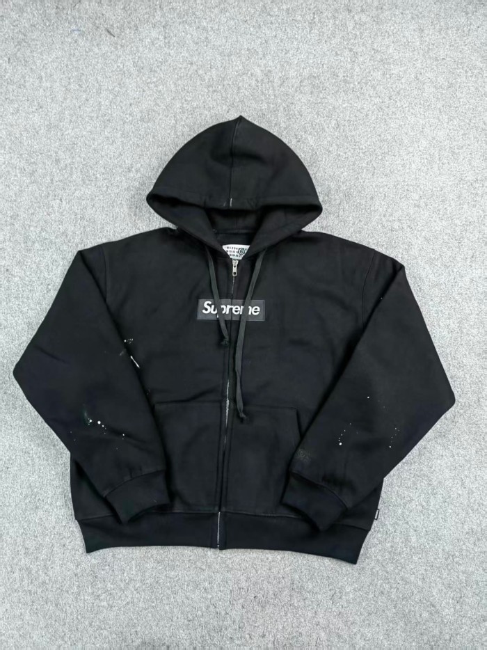 1:1 quality version Ink Splash Graffiti Embroidery Logo Zipper Hoodie 3 colors 28997839