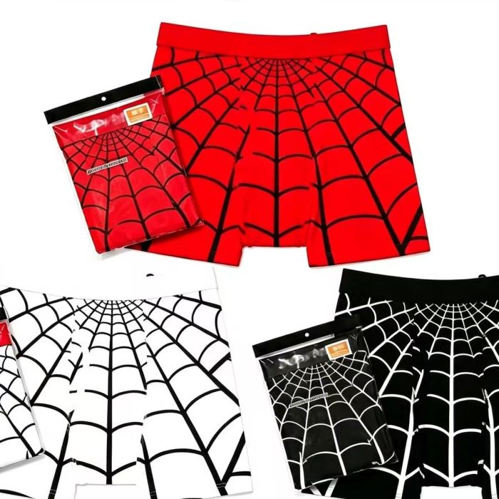 Hanes Collaborative Spider Web Print Men's Long-Leg Pure Cotton Boxer Briefs 3 colors 29491390