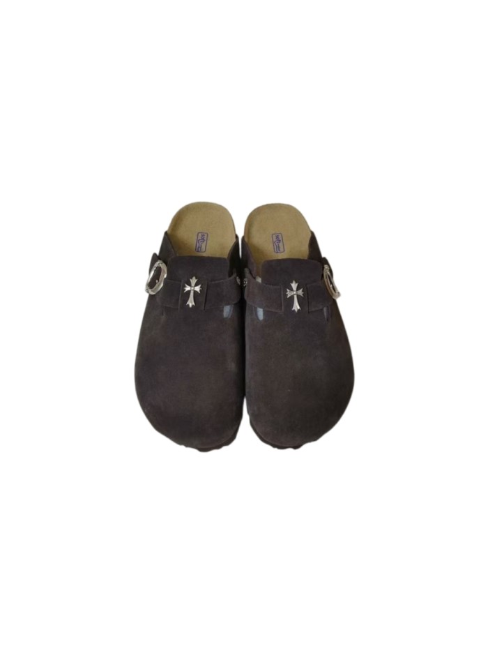 Birkenstock Boston Cross Silver Buckle Suede Mule Clogs 8 colors 29491472
