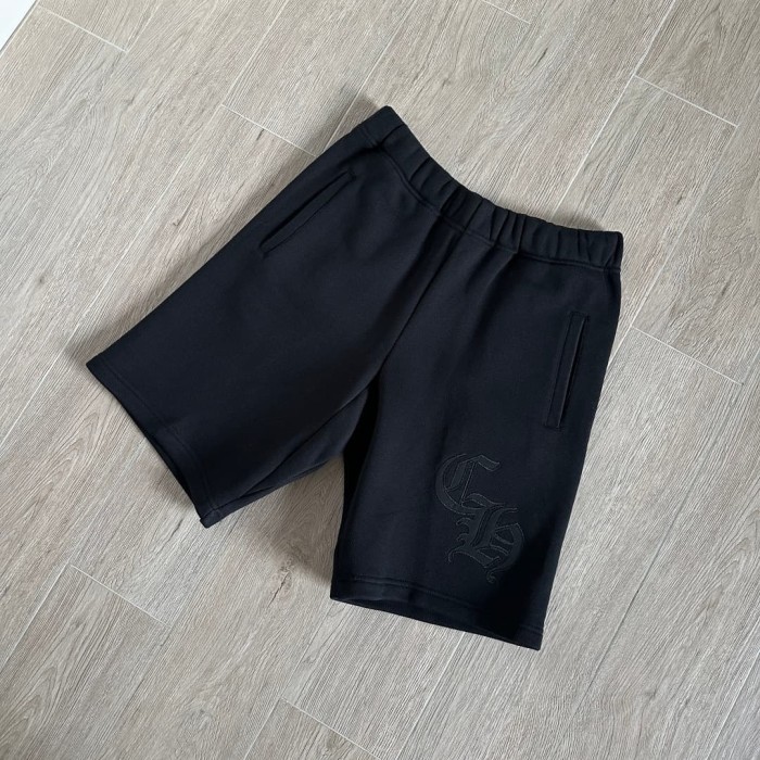 1:1 quality version Black Letter Zigzag-Embroidered Logo Unisex Shorts 29493424