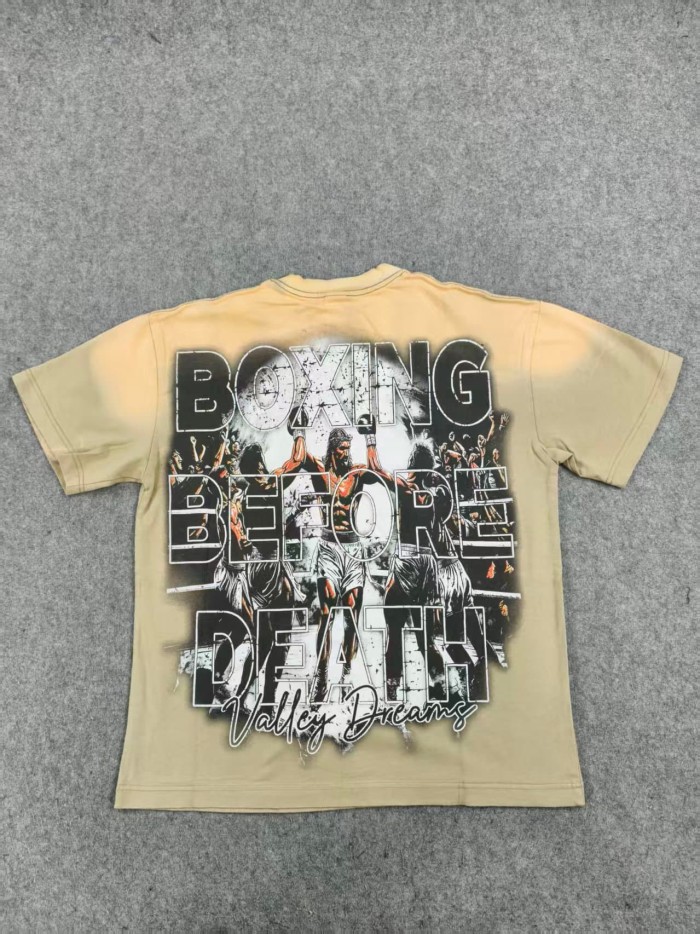 Boxing Theme Print Washed Tee 2 colors 29047376