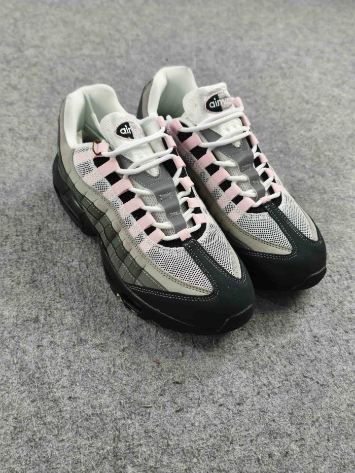 [plus-size shoes]  @ir Max 95 Grey Pink Retro Running Shoes 28971651