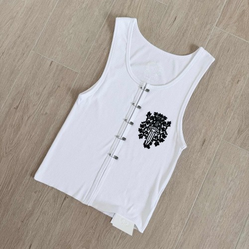 1:1 quality version Sword Vine Shield Emblem Print Silver Pin Ribbed Slim Cropped Tank Top for girls 29495022