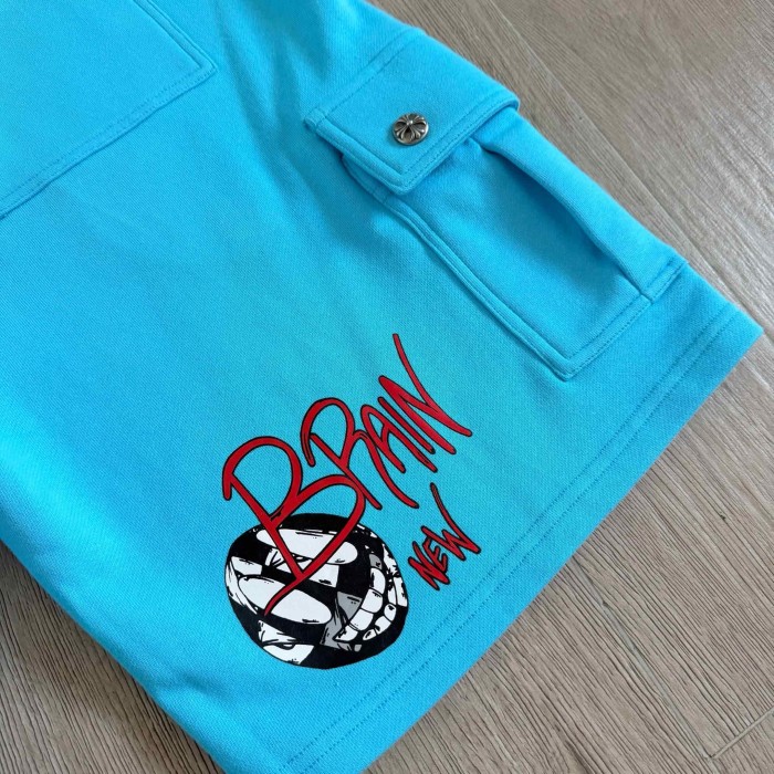 1:1 quality version Drawstring Cargo Pocket Spark Graffiti Letter Heart Print Shorts 2 colors 29495179