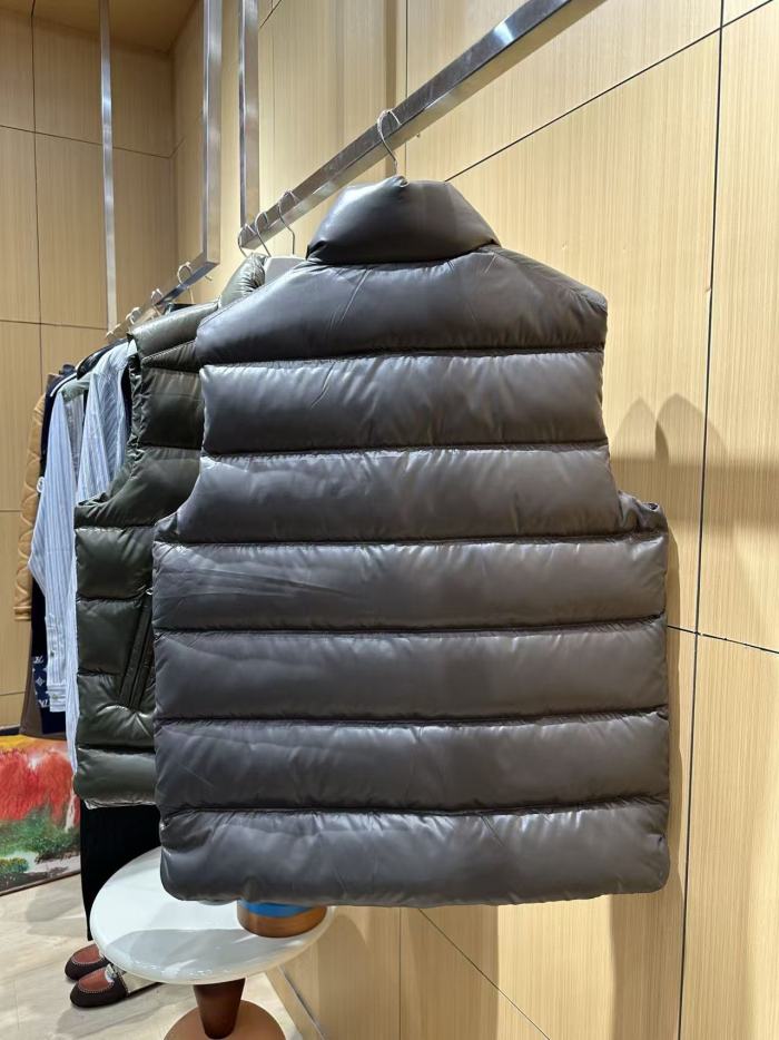 1:1 quality version Stand Collar Casual Badge Glossy Puffer Vest 5 colors 29495318