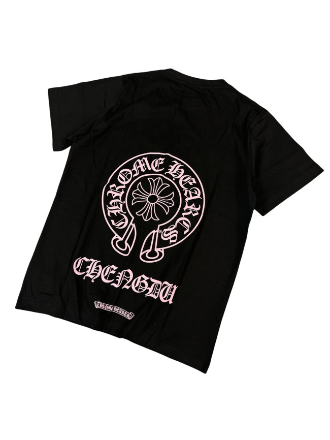 [50% Off]1:1 quality version Pink Horseshoe Letter Print Tee 27818053