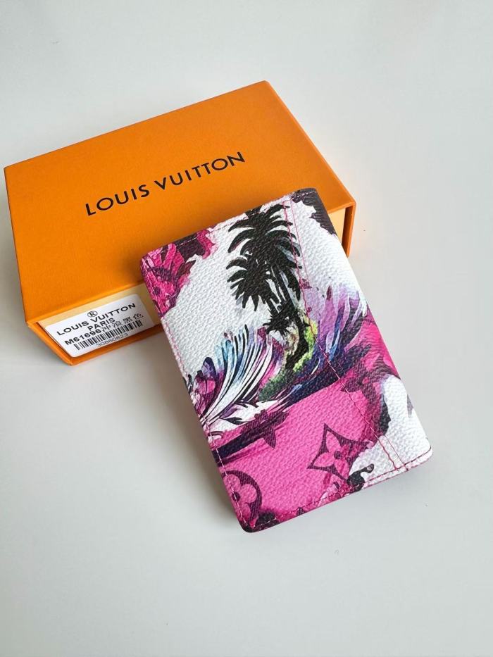 1:1 quality version Tropical Floral Surf Print Passport Holder Artist Pattern PU Leather ID Card Document Wallet 12 colors 29306297
