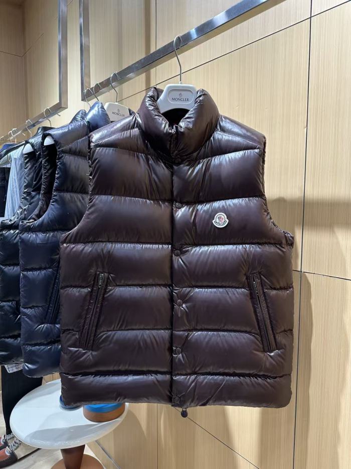 1:1 quality version Stand Collar Casual Badge Glossy Puffer Vest 5 colors 29495318