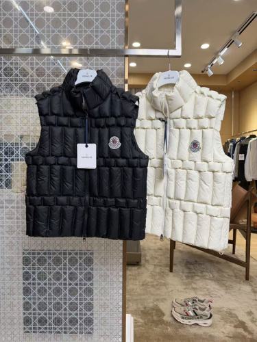 1:1 quality version Stand Collar Square Quilted Badge Logo Zipper Solid Color Down Vest 2 colors 29495418