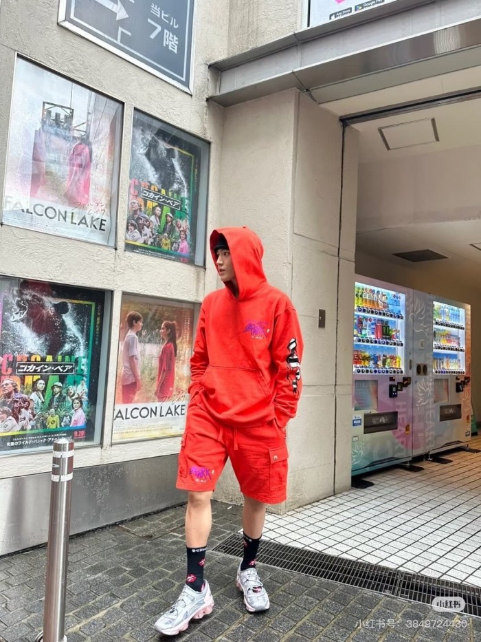 1:1 quality version Drawstring Cargo Pocket Spark Graffiti Letter Heart Print Shorts 2 colors 29495179