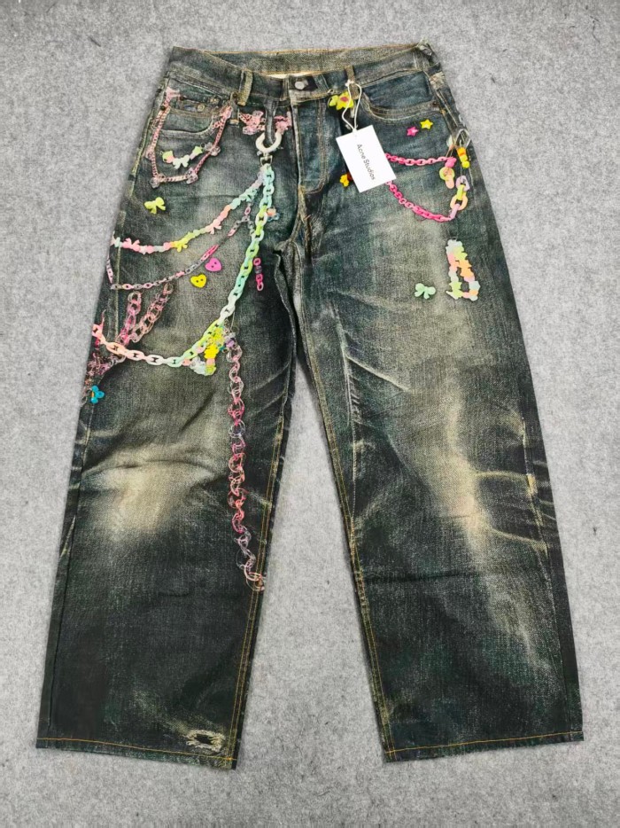 Vintage candy chain Print Jeans 28514666