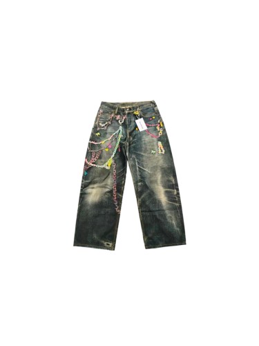 Vintage candy chain Print Jeans 28514666