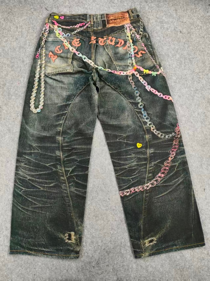 Vintage candy chain Print Jeans 28514666