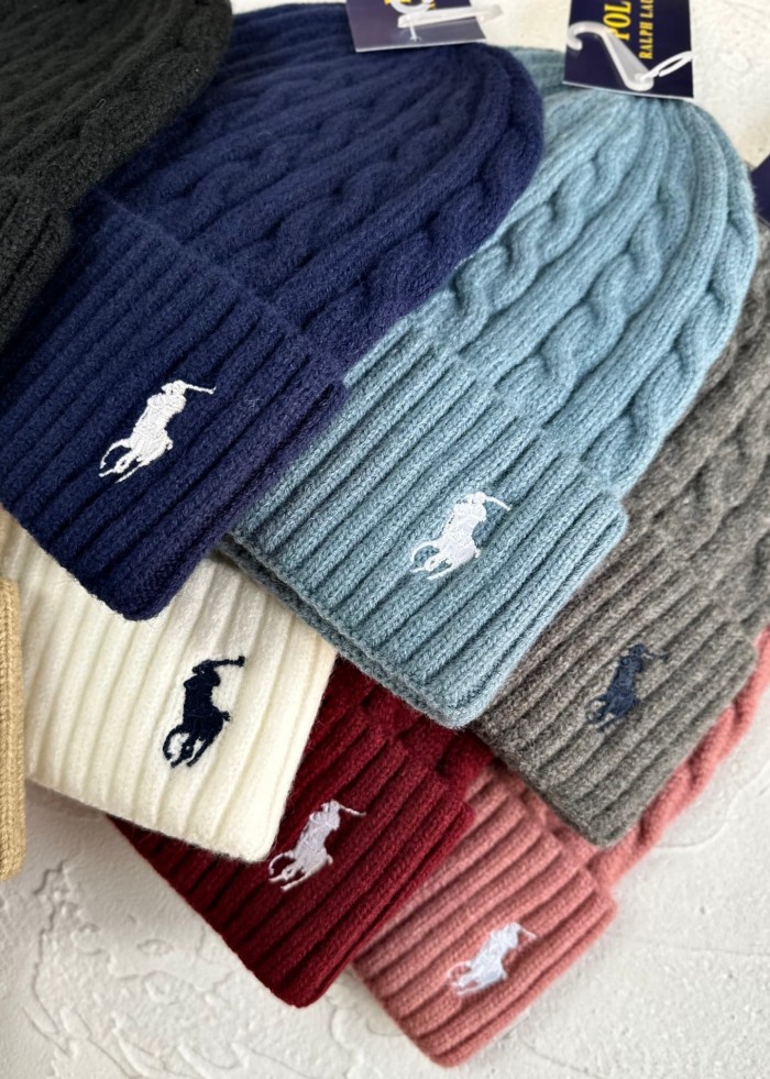 Classic Small Logo Embroidery Cable Knit Beanie 8 colors 29498188