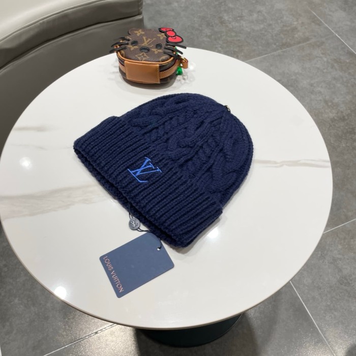 1:1 quality version Embroidered Logo Cable Knit Cuffed Unisex Knit Beanie 4 colors 29498999