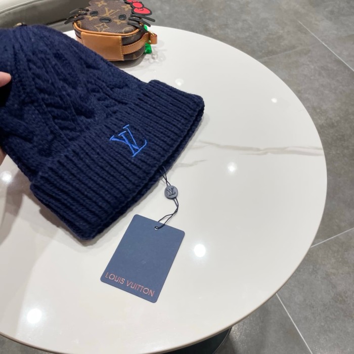 1:1 quality version Embroidered Logo Cable Knit Cuffed Unisex Knit Beanie 4 colors 29498999