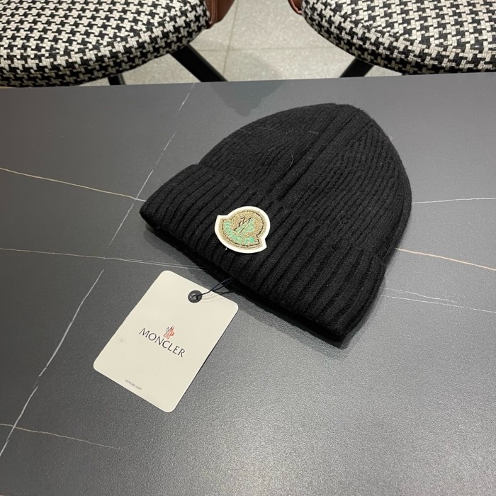 1:1 quality version Badge Patch Ribbed Cuffed Unisex Knit Beanie 4 colors 29498992