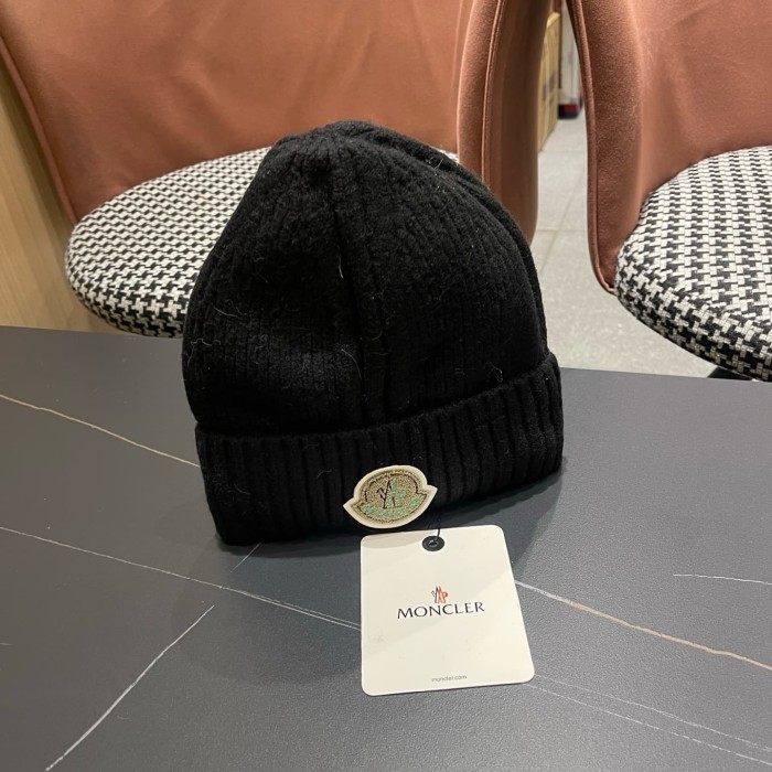 1:1 quality version Badge Patch Ribbed Cuffed Unisex Knit Beanie 4 colors 29498992