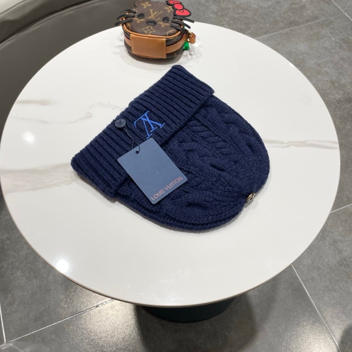 1:1 quality version Embroidered Logo Cable Knit Cuffed Unisex Knit Beanie 4 colors 29498999