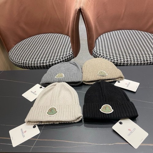 1:1 quality version Badge Patch Ribbed Cuffed Unisex Knit Beanie 4 colors 29498992