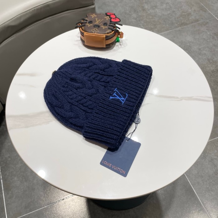 1:1 quality version Embroidered Logo Cable Knit Cuffed Unisex Knit Beanie 4 colors 29498999