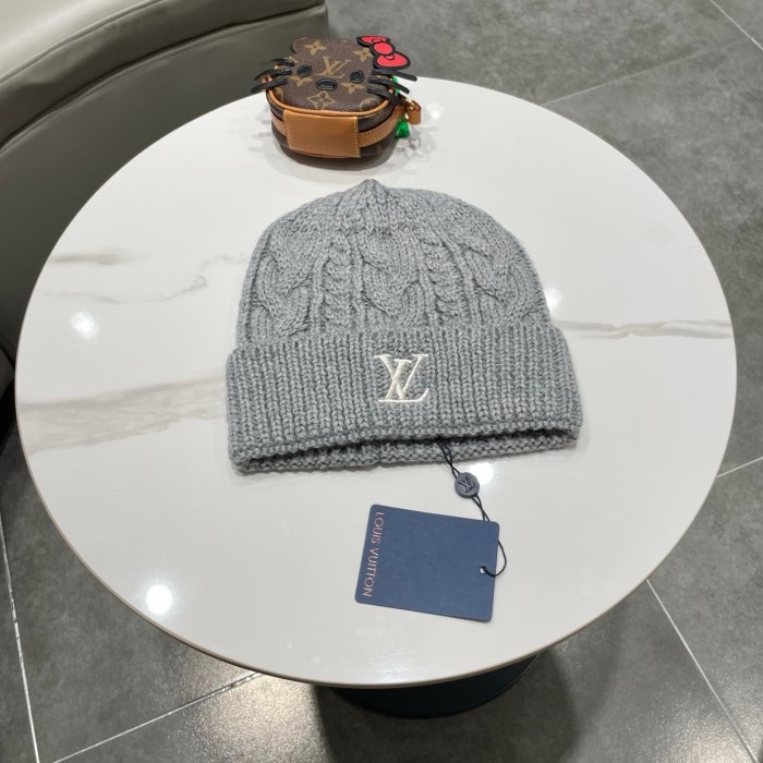 1:1 quality version Embroidered Logo Cable Knit Cuffed Unisex Knit Beanie 4 colors 29498999