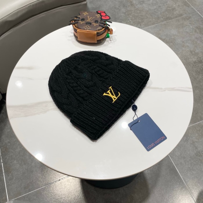 1:1 quality version Embroidered Logo Cable Knit Cuffed Unisex Knit Beanie 4 colors 29498999