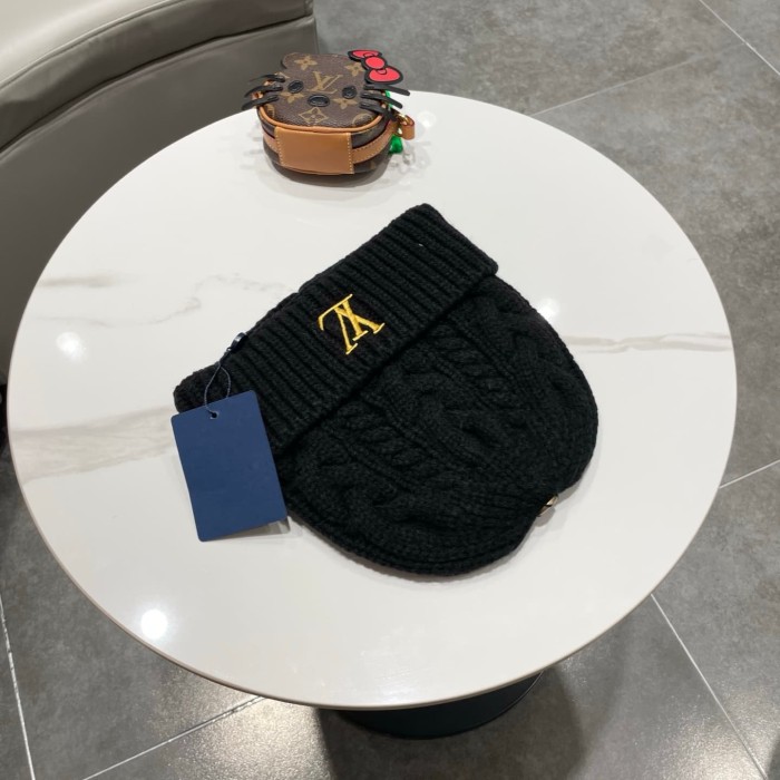 1:1 quality version Embroidered Logo Cable Knit Cuffed Unisex Knit Beanie 4 colors 29498999