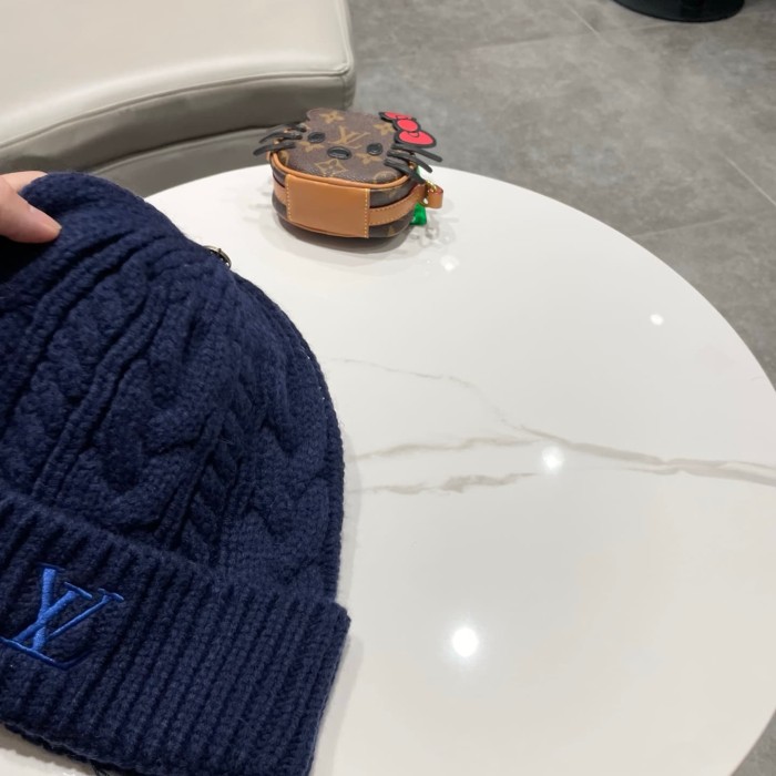 1:1 quality version Embroidered Logo Cable Knit Cuffed Unisex Knit Beanie 4 colors 29498999