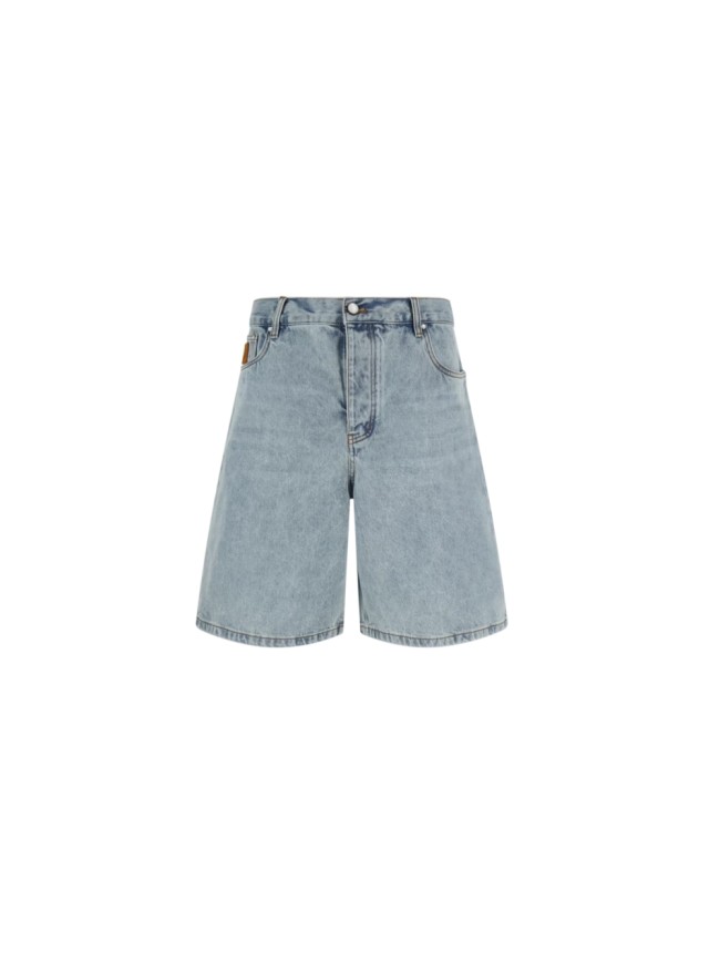 1:1 quality version Embroidered Logo Denim Shorts 28881842