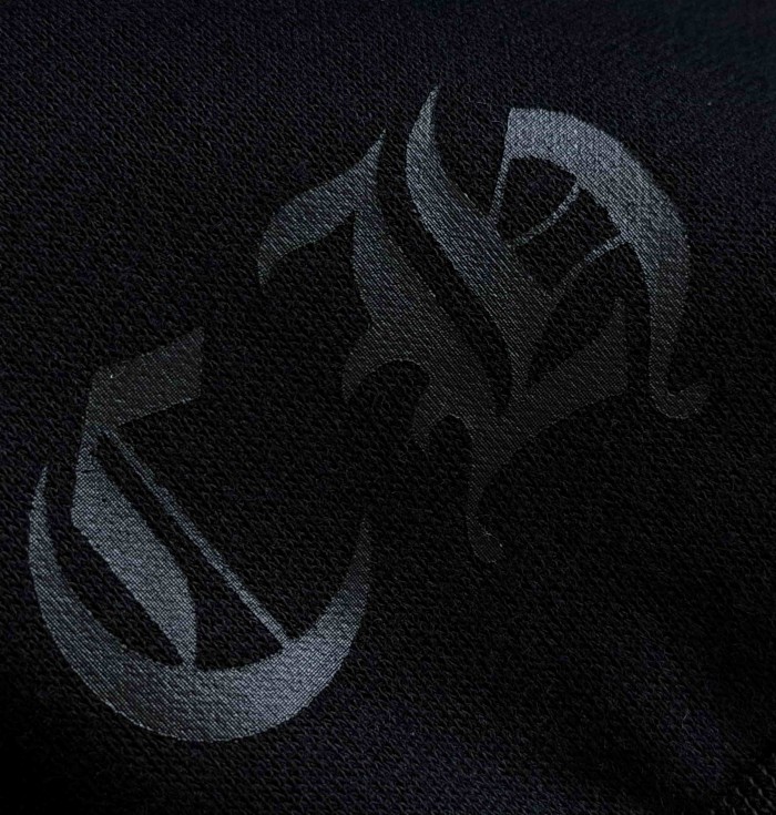1:1 quality version Purple Glitter Horseshoe Logo Sleeve Floral Cross Drawstring Hoodie 29501893